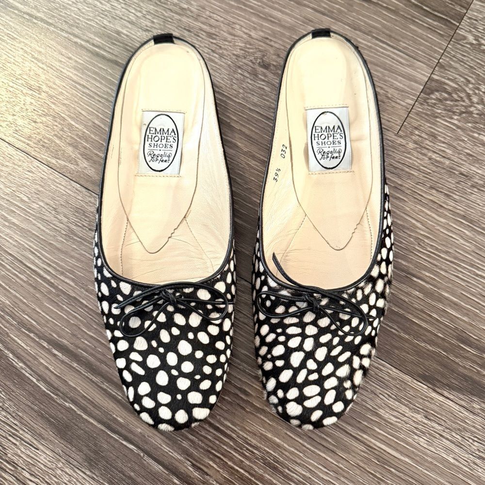 Emma Hope’s Shoes Animal Print Slip On Mule Flat